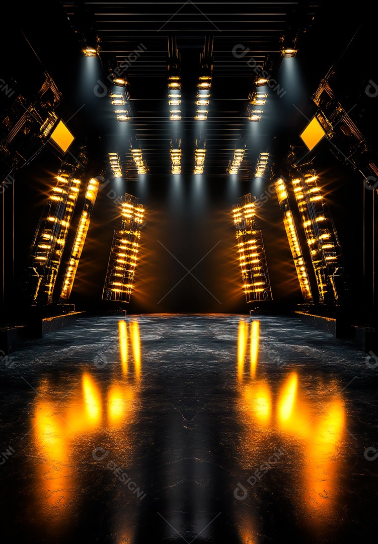 Retrato futurista de cenário de luz