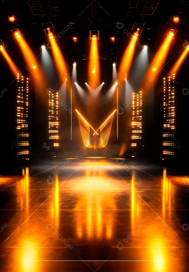 Retrato futurista de cenário de luz