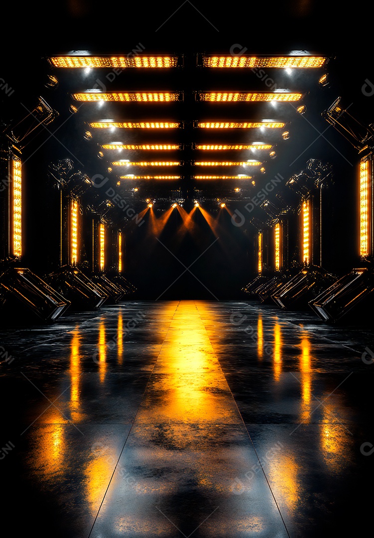 Retrato futurista de cenário de luz