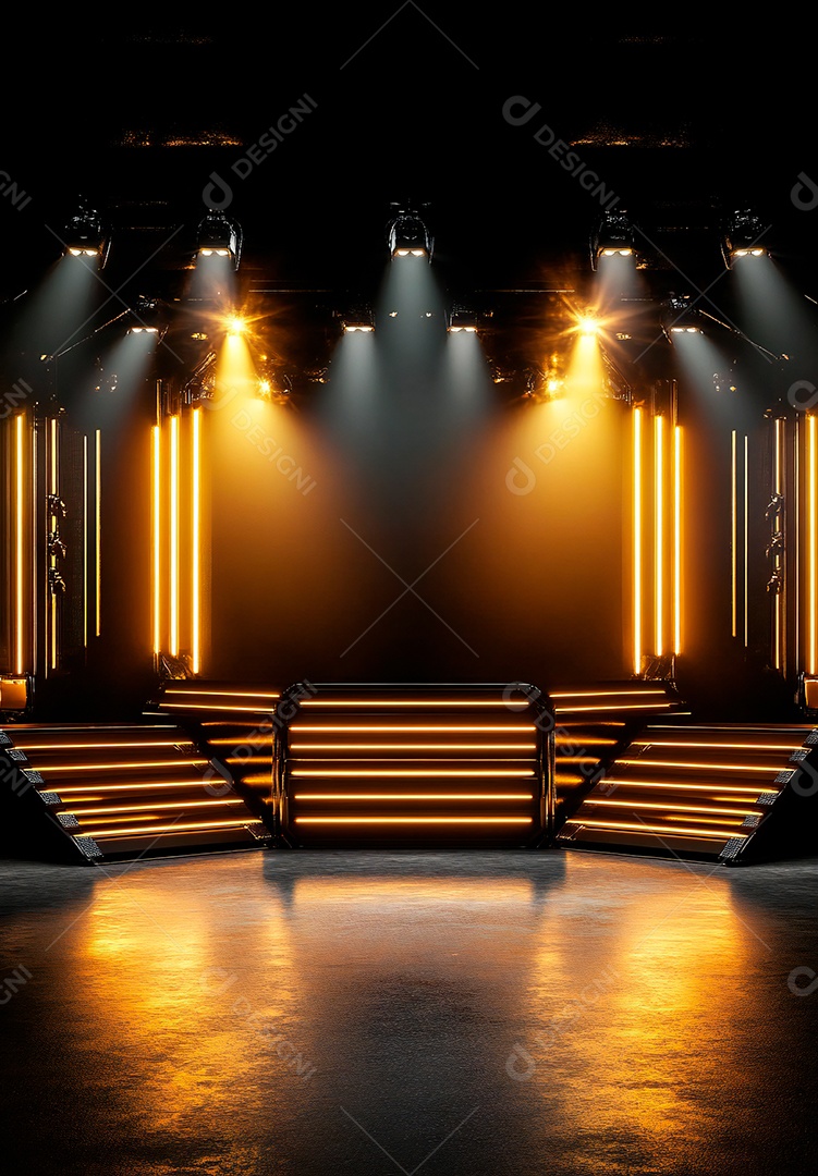 Retrato futurista de cenário de luz