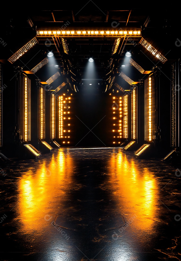 Retrato futurista de cenário de luz