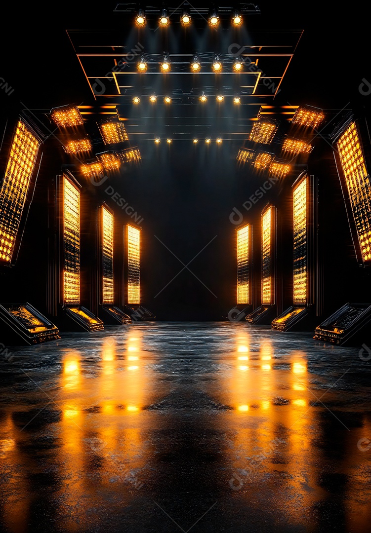 Retrato futurista de cenário de luz