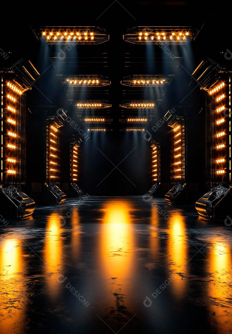 Retrato futurista de cenário de luz