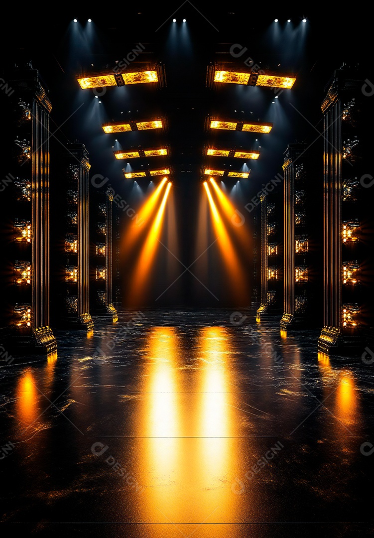 Retrato futurista de cenário de luz