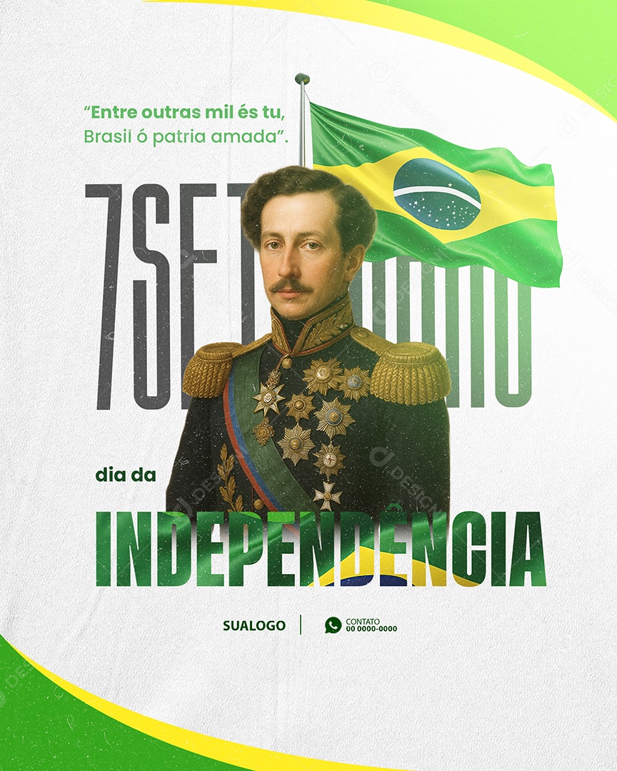Dia da Independência do Brasil 07 de Setembro Social Media PSD Editável