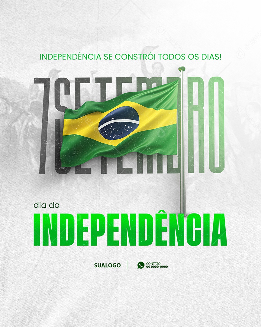 Dia da Independência do Brasil 07 de Setembro Social Media PSD Editável