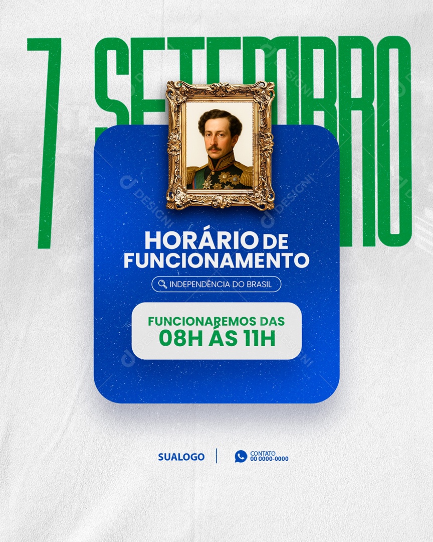 Dia da Independência do Brasil 07 de Setembro Social Media PSD Editável