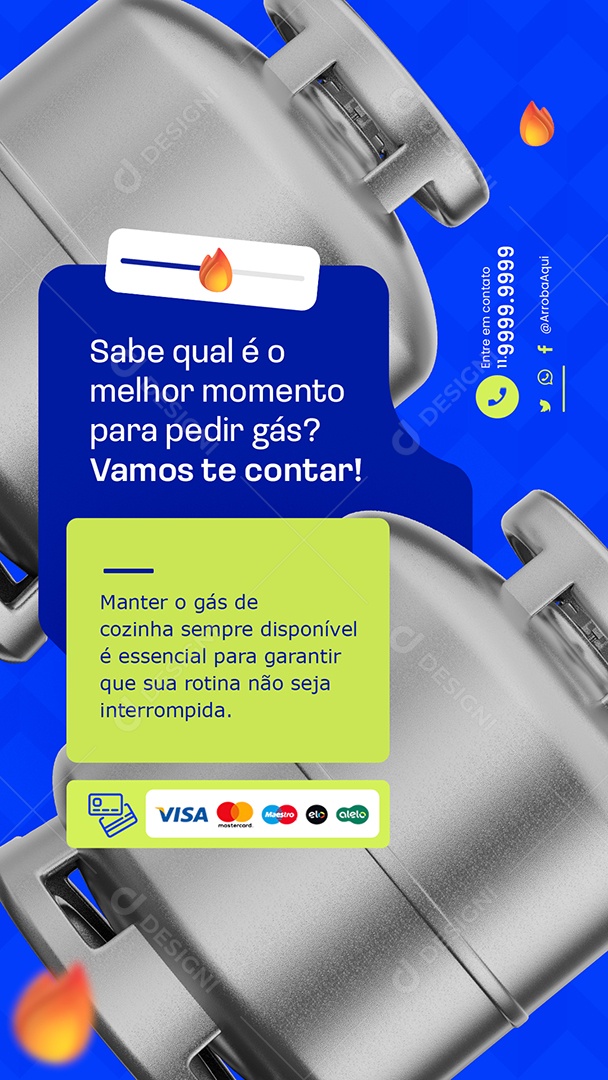 Story Distribuidora de Gás Sabe Qual é o Melhor Momento Social Media PSD Editável