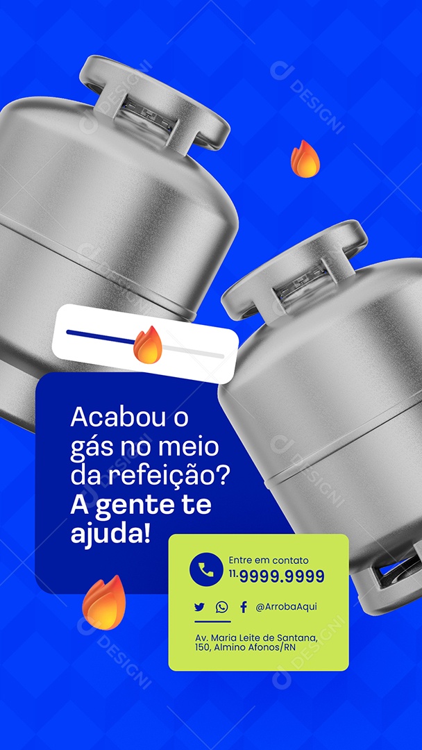 Story Distribuidora de Gás A Gente Te Ajuda Social Media PSD Editável