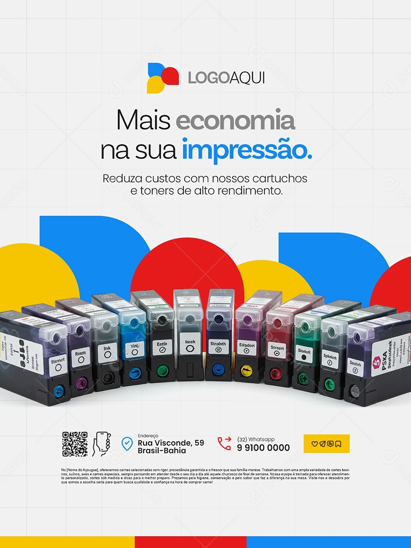 Insumos Impressoras Mais Economia na Sua Impressão Social Media PSD Editável