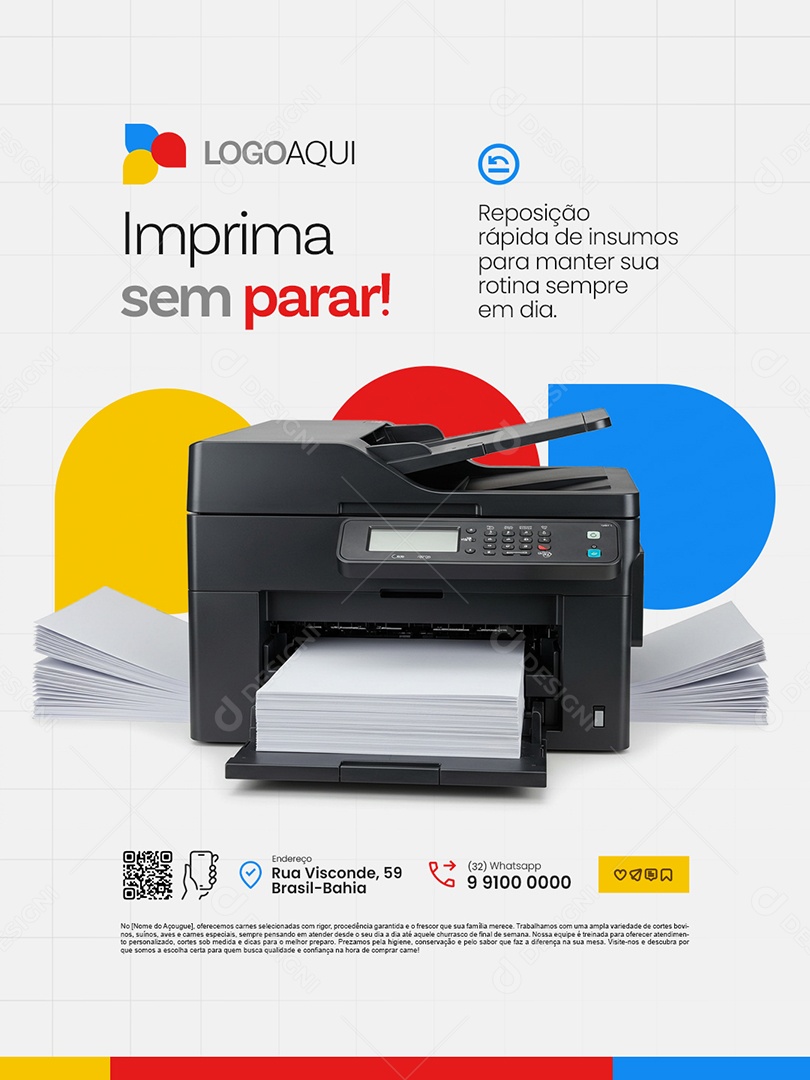 Insumos Impressoras Imprima Sem Parar Social Media PSD Editável