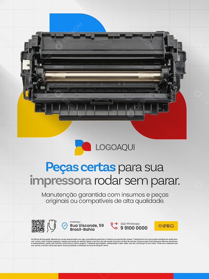 Insumos Impressoras Peças Certas para Sua Impressora Rodar Sem Parar Social Media PSD Editável