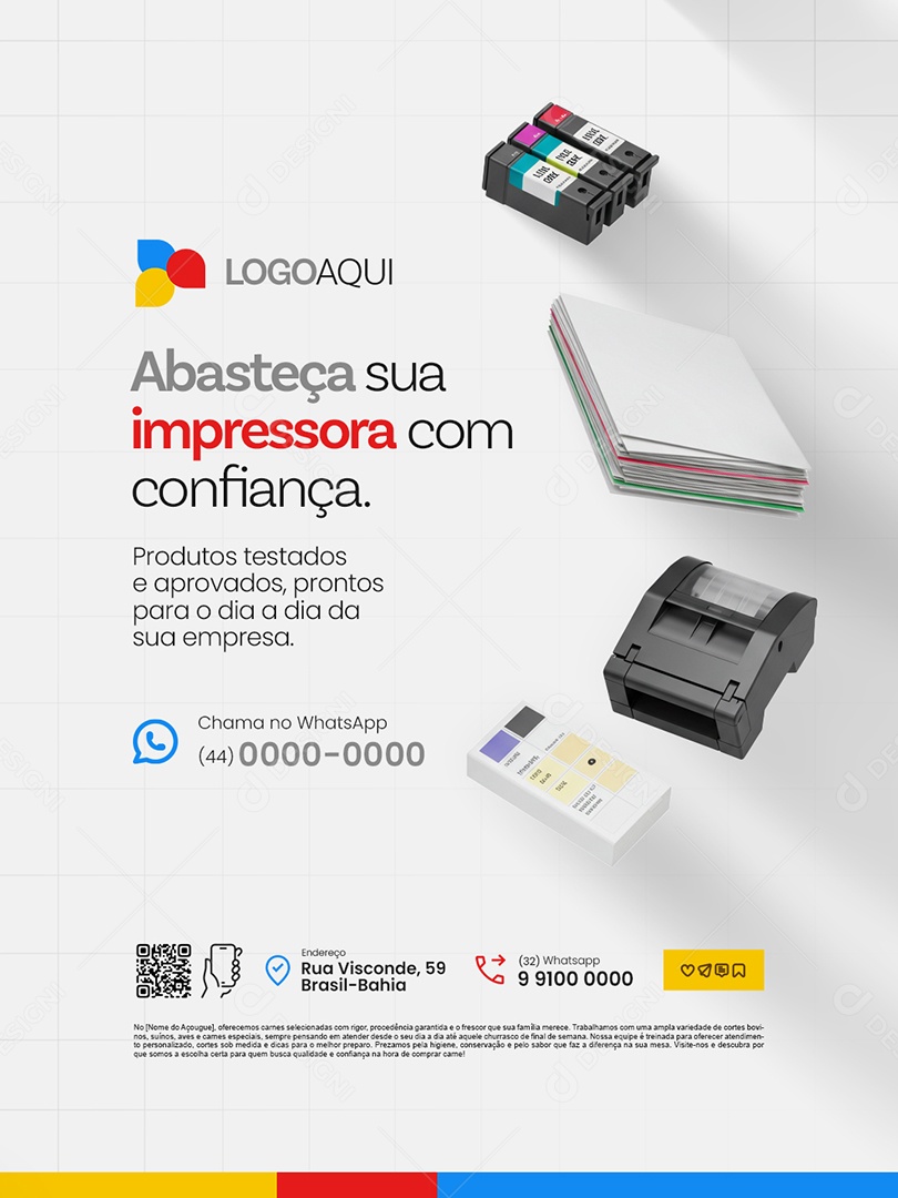 Insumos Impressoras Abasteça sua Impressora com Confiança Social Media PSD Editável