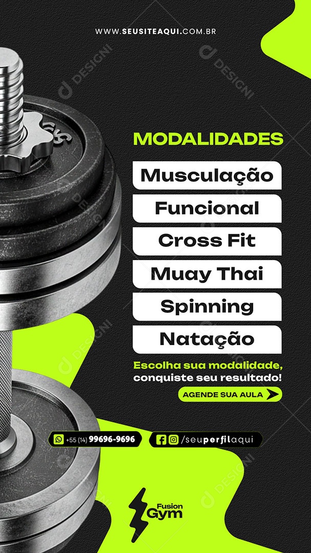 Story Academia Modalidade Social Media PSD Editável