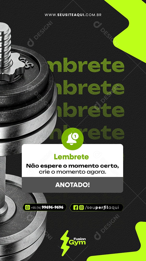 Story Academia Não Espere O Momento Social Media PSD Editável