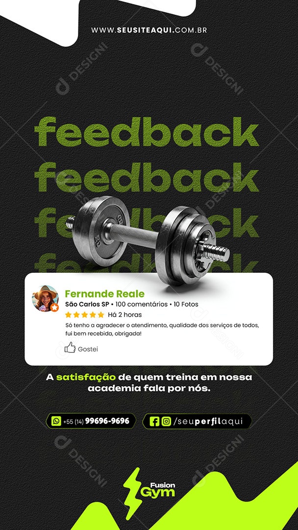 Story Academia A Satidfação De Quem Treina Social Media PSD Editável