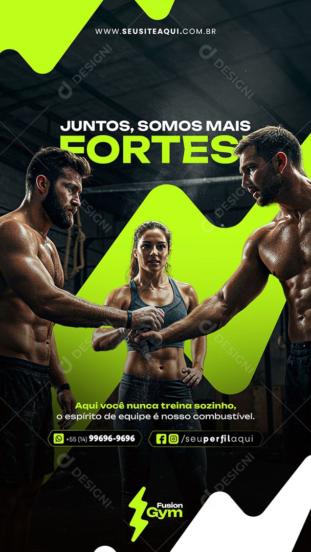 Story Academia Juntos, Somos Mais Fortes Social Media PSD Editável