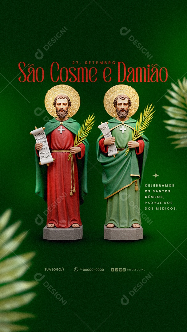 Story Dia de São Cosme e Damião 27 de Setembro Social Media PSD Editável