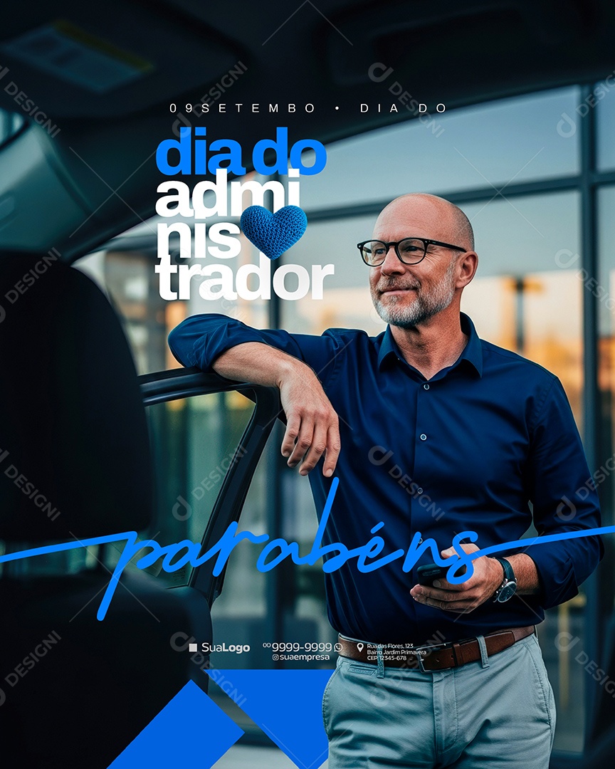 Dia do Administrador 09 de Setembro Parabéns Social Media PSD Editável