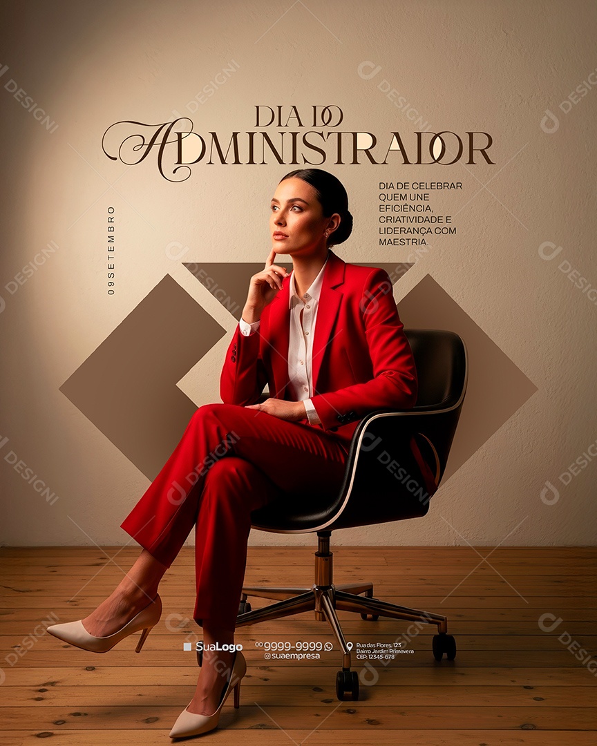 Dia do Administrador 09 de Setembro Social Media PSD Editável