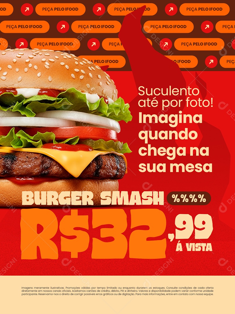 Hamburgueria Burger Smash Suculento Social Media PSD Editável