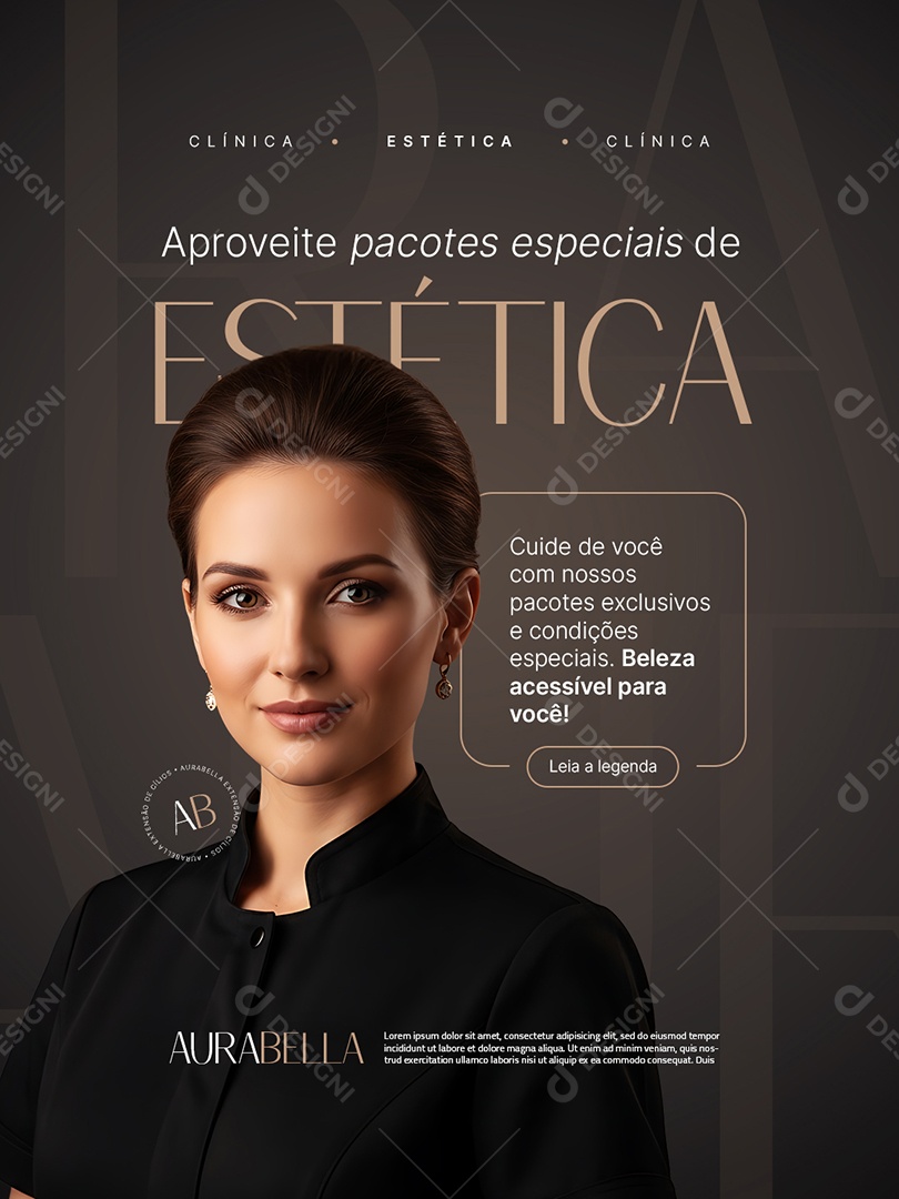 Clínica Estética Aproveite Pacotes Exclusivos Social Media PSD Editável