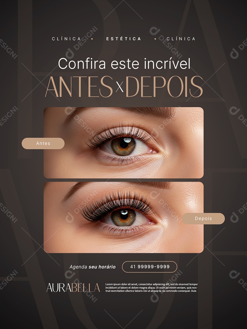 Clínica Estética Confira Este Incrível Antes x Depois Social Media PSD Editável
