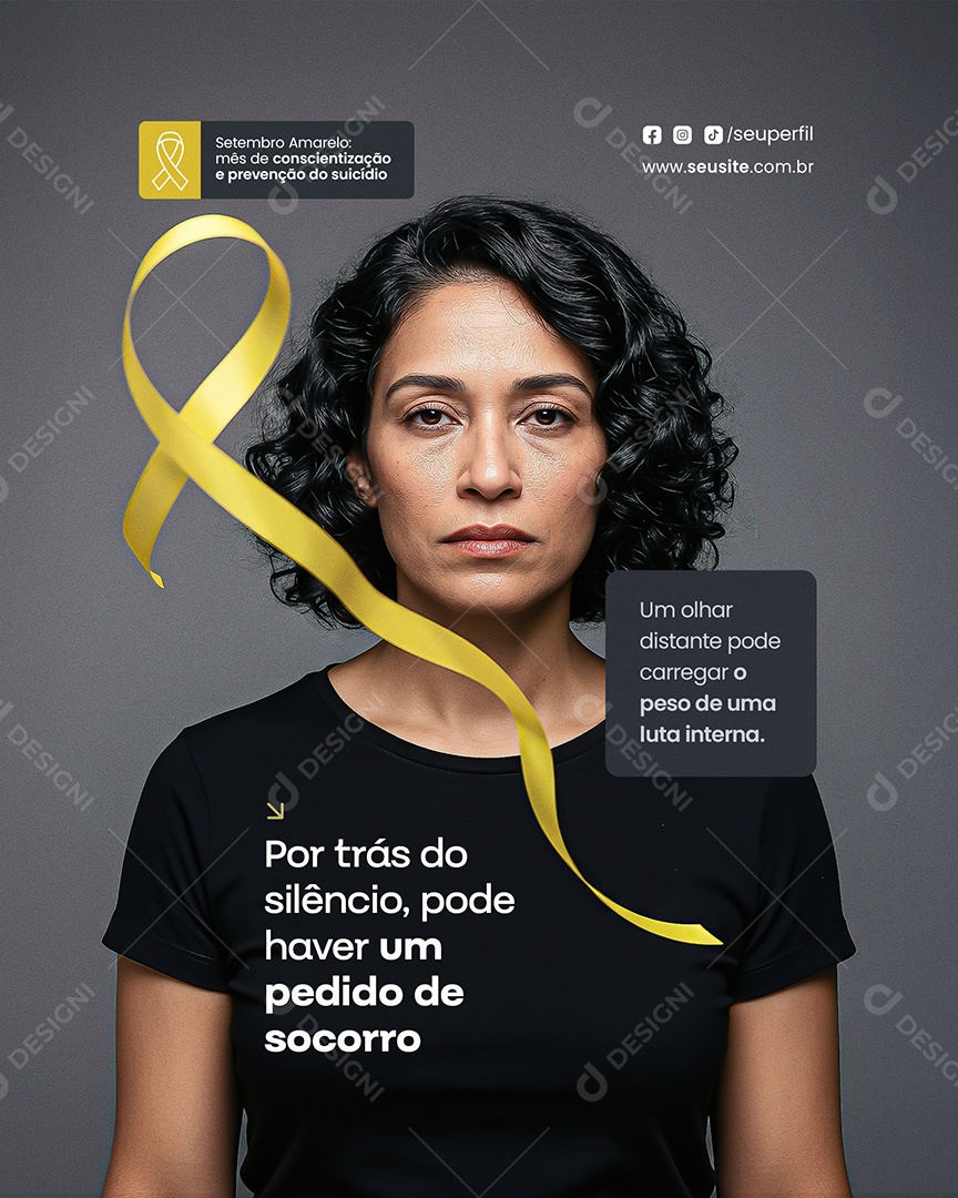 Setembro Amarelo Social Media PSD Editável
