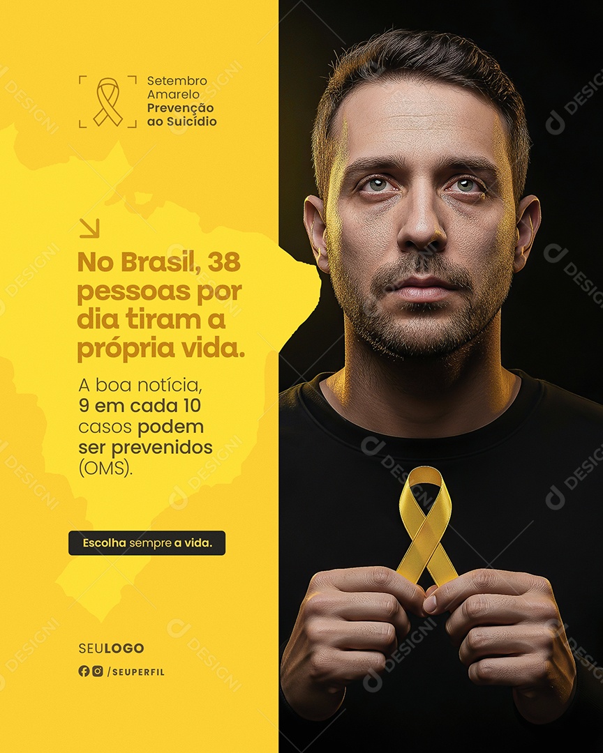Setembro Amarelo Social Media PSD Editável