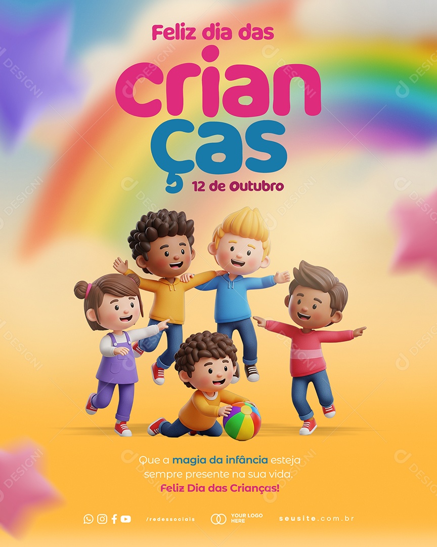 Story Dia das Crianças 12 de Outubro Social Media PSD Editável