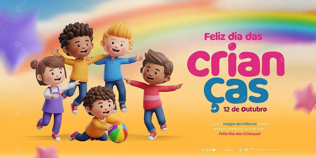 Dia das Crianças 12 de Outubro Social Media PSD Editável