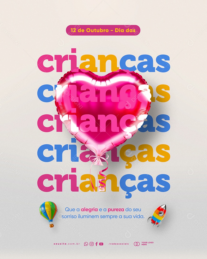 Story Dia das Crianças 12 de Outubro Social Media PSD Editável