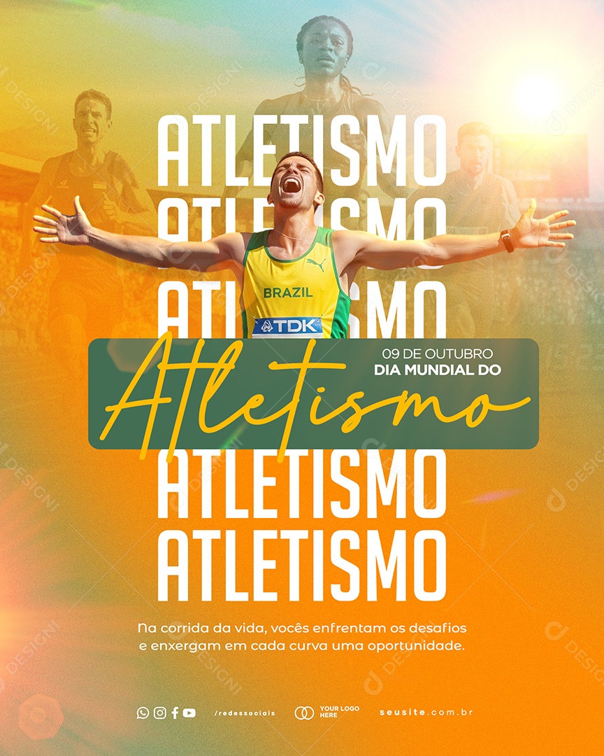 Story Corrida Atletismo Social Media PSD Editável