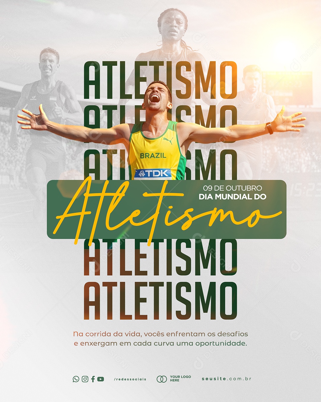 Corrida Atletismo Social Media PSD Editável