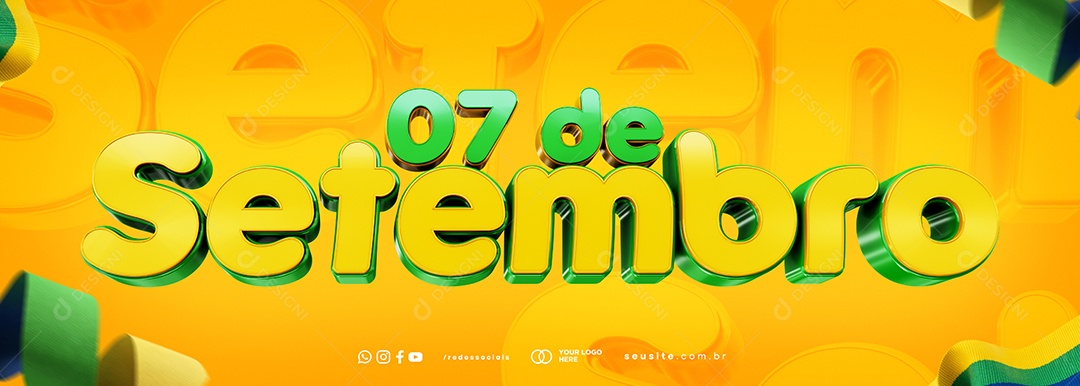 Dia da Independência do Brasil 7 de Setembro Social Media PSD Editável