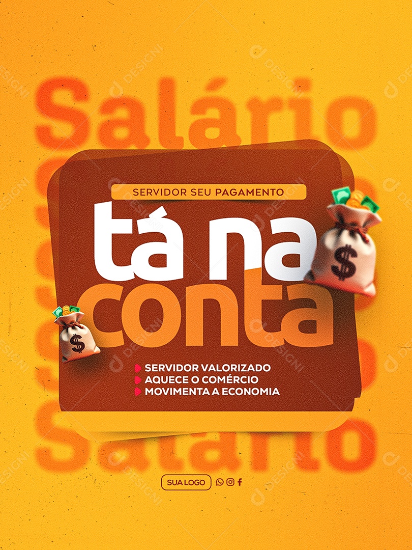 Salario Está na Conta Social Media PSD Editável