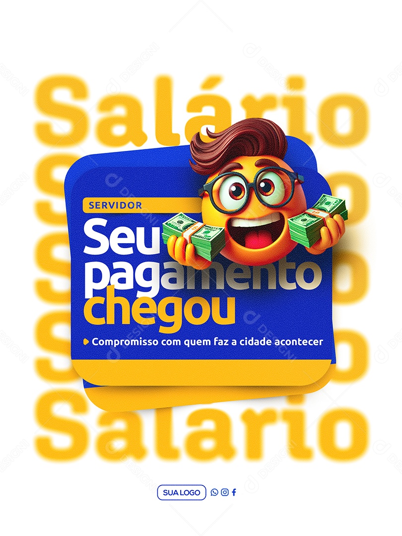 Seu Pagamento Chegou Social Media PSD Editável