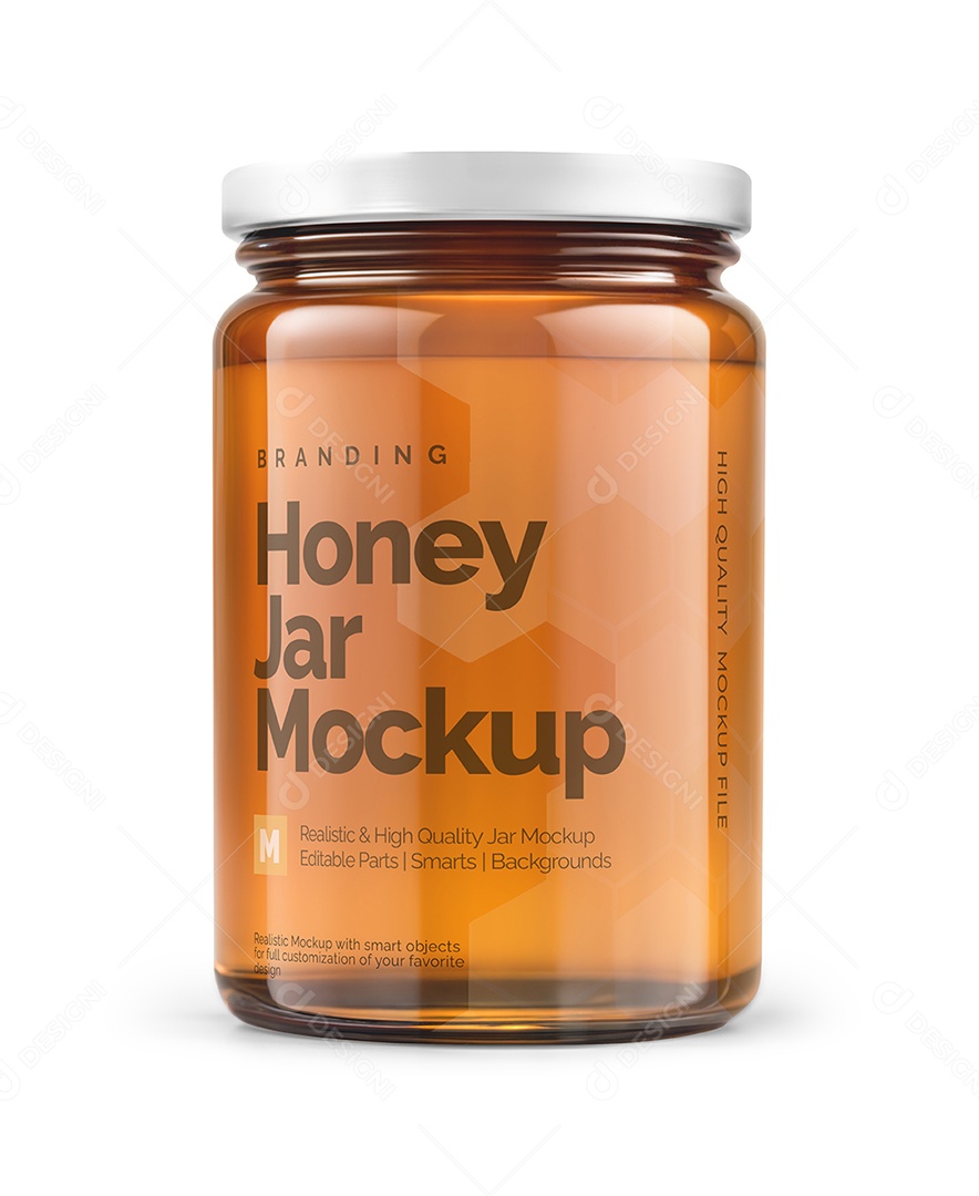 Pote de Mel Mockup PSD Editável