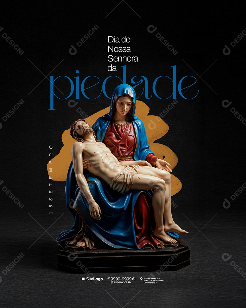 Dia de Nossa Senhora da Piedade 15 de Setembro Social Media PSD Editavel