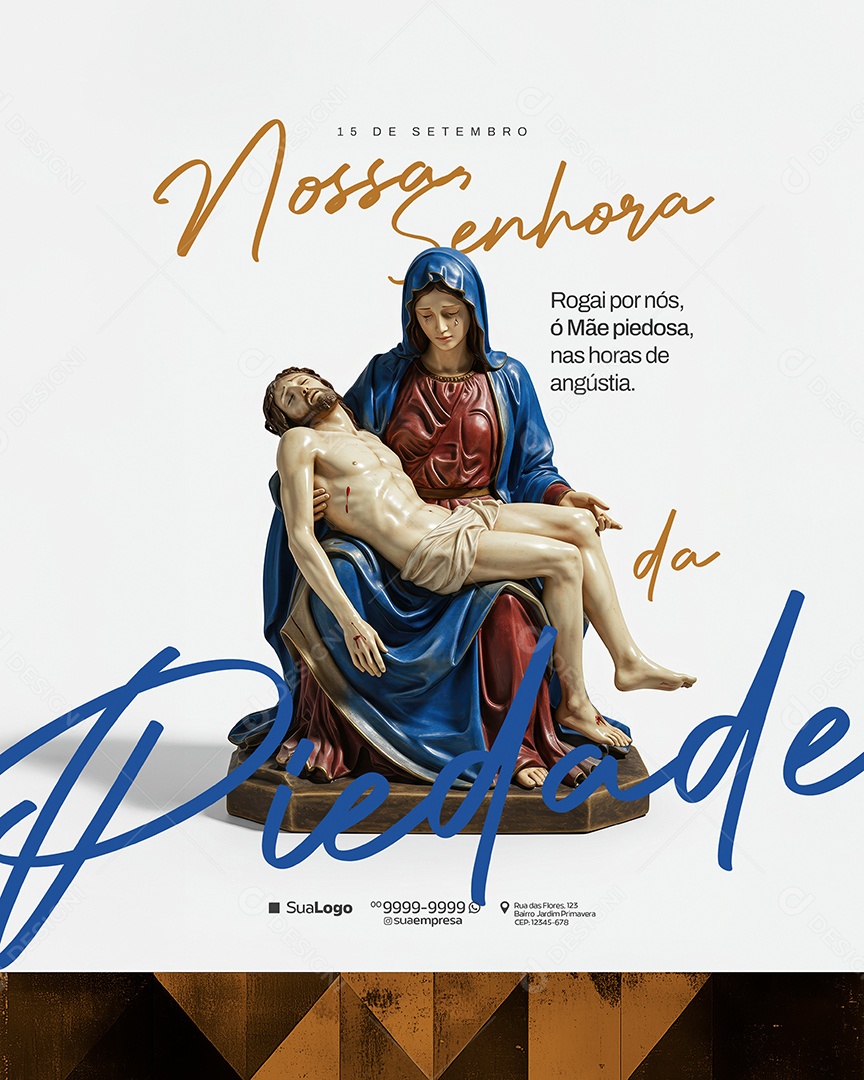 Dia de Nossa Senhora da Piedade 15 de Setembro Social Media PSD Editavel