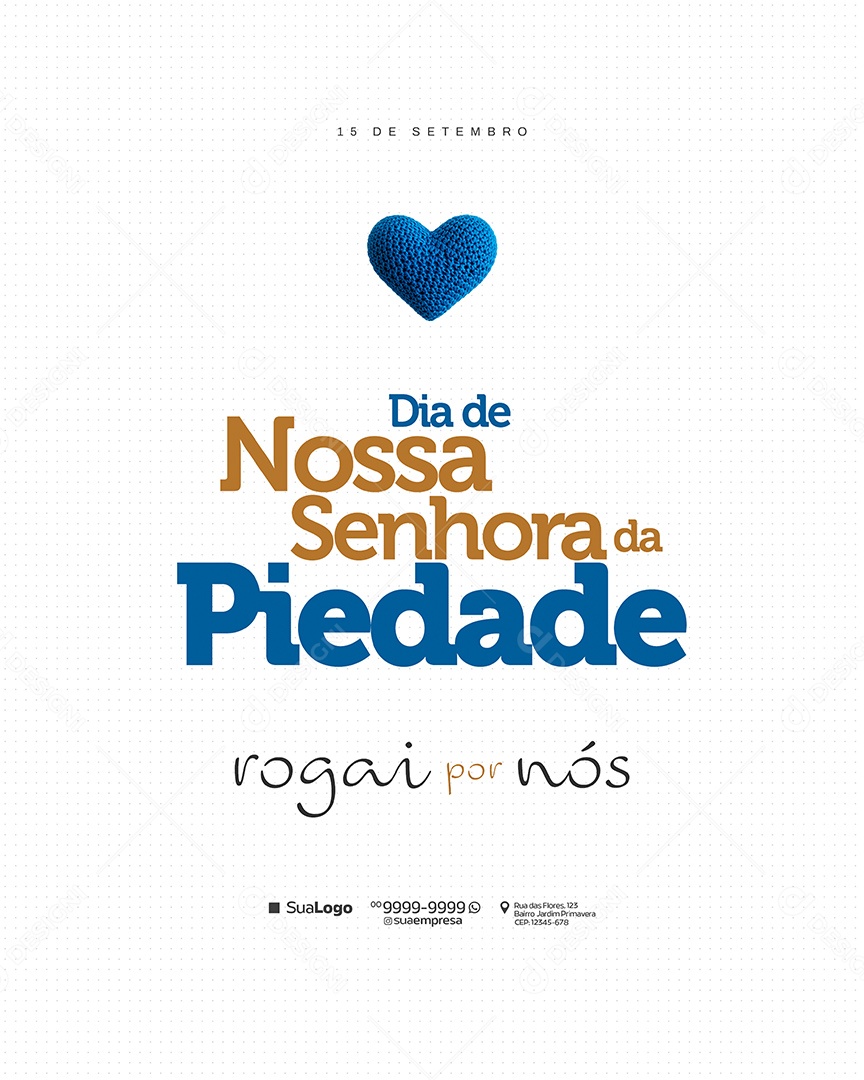 Comunicado de Feriado Aviso 7 de Setembro Social Media PSD Editável