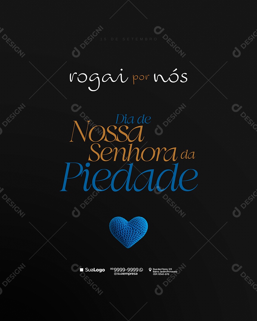 Comunicado de Feriado Aviso 7 de Setembro Social Media PSD Editável