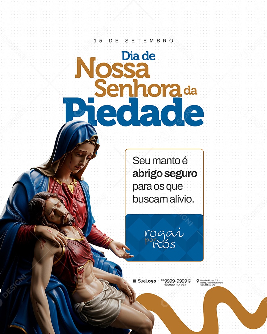 Comunicado de Feriado Aviso 7 de Setembro Social Media PSD Editável