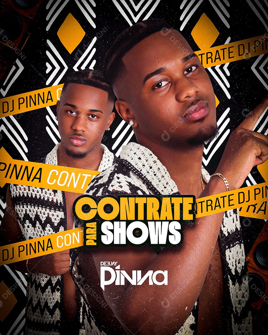 Feed Flyer Contrate e Shows Social Media PSD Editável