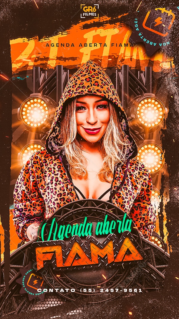 Story Flyer Agenda Aberta Social Media PSD Editável