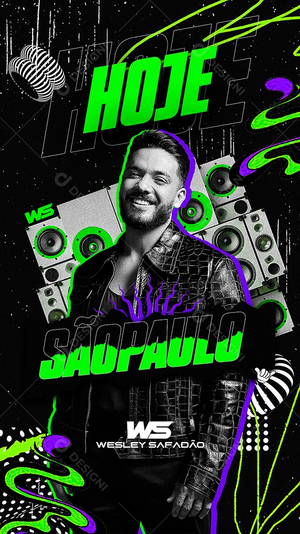 Story Flyer Agenda de Shows Safadão Social Media PSD Editável