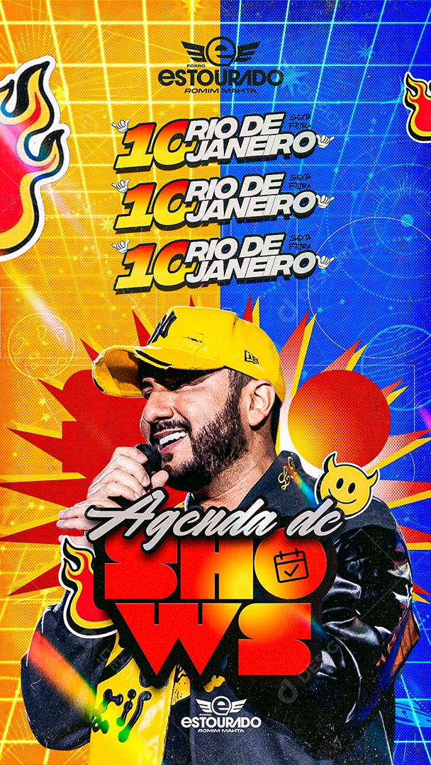 Story Flyer Agenda de Shows Social Media PSD Editável