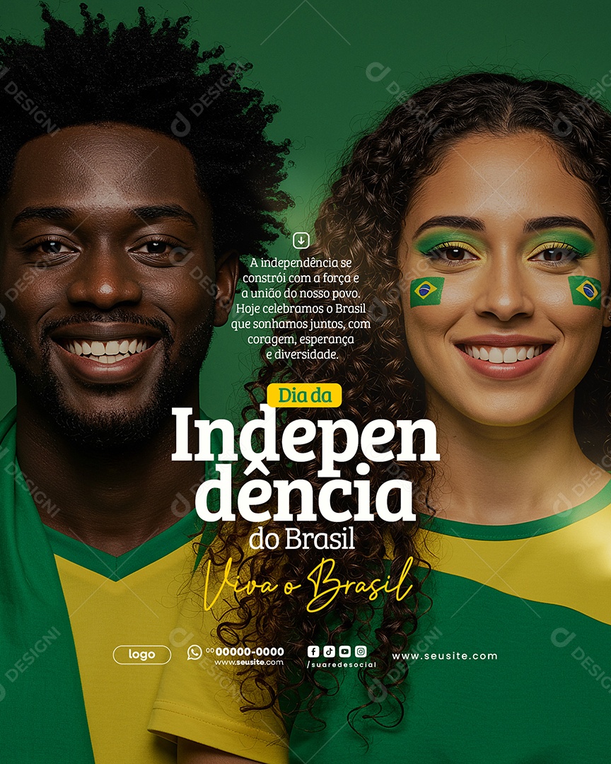 Dia da Independência do Brasil 7 de Setembro Social Media PSD Editável