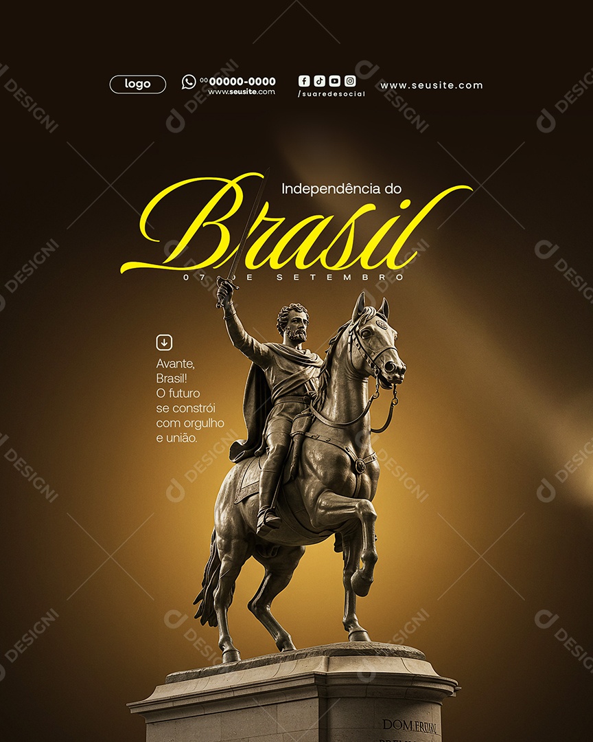 Dia da Independência do Brasil 7 de Setembro Social Media PSD Editável