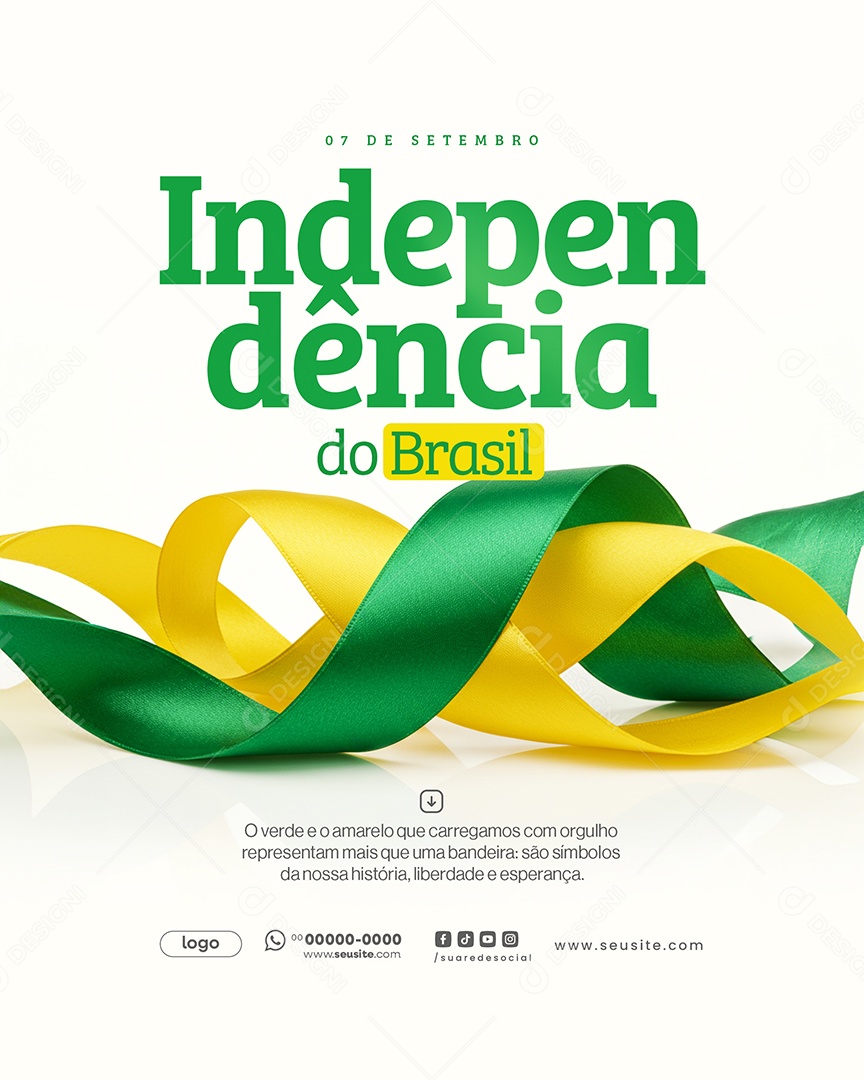 Dia da Independência do Brasil 7 de Setembro Social Media PSD Editável